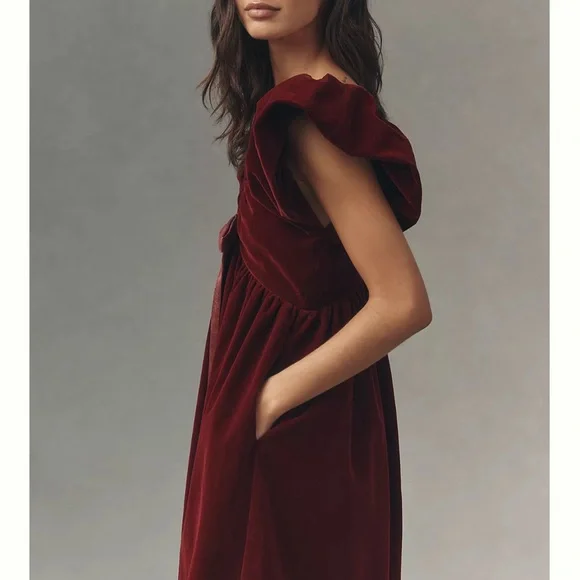 Endless Rose Velvet Bow Mini Dress - Picture 4 of 4